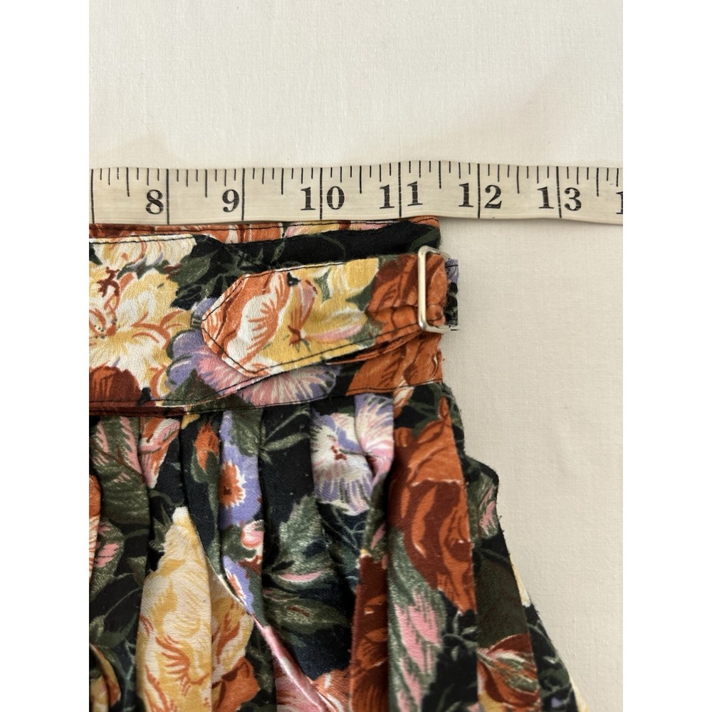 Vtg Sz‎ 5/6 Floral Midi Skirt Pleated Prarie Cottagecore Fairy Flowy 23 X 32 - Picture 7 of 7